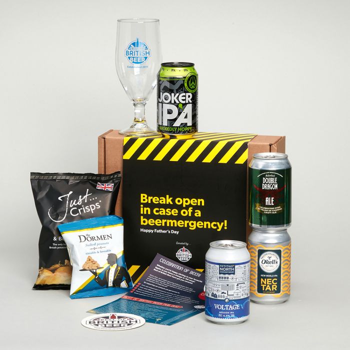 Father's Day Beermergency! Craft Beer Glass & Snack Hamper